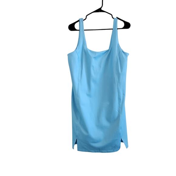 All In Motion Knit Slit Active Tennis Gym Dress Built In Short Blue Size XL - Picture 1 of 12